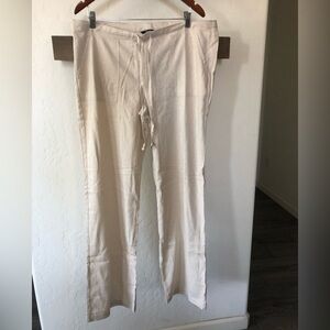 Chadwicks of Boston|Linen blend pull on pants, straight leg••NWOT, size Med Tall